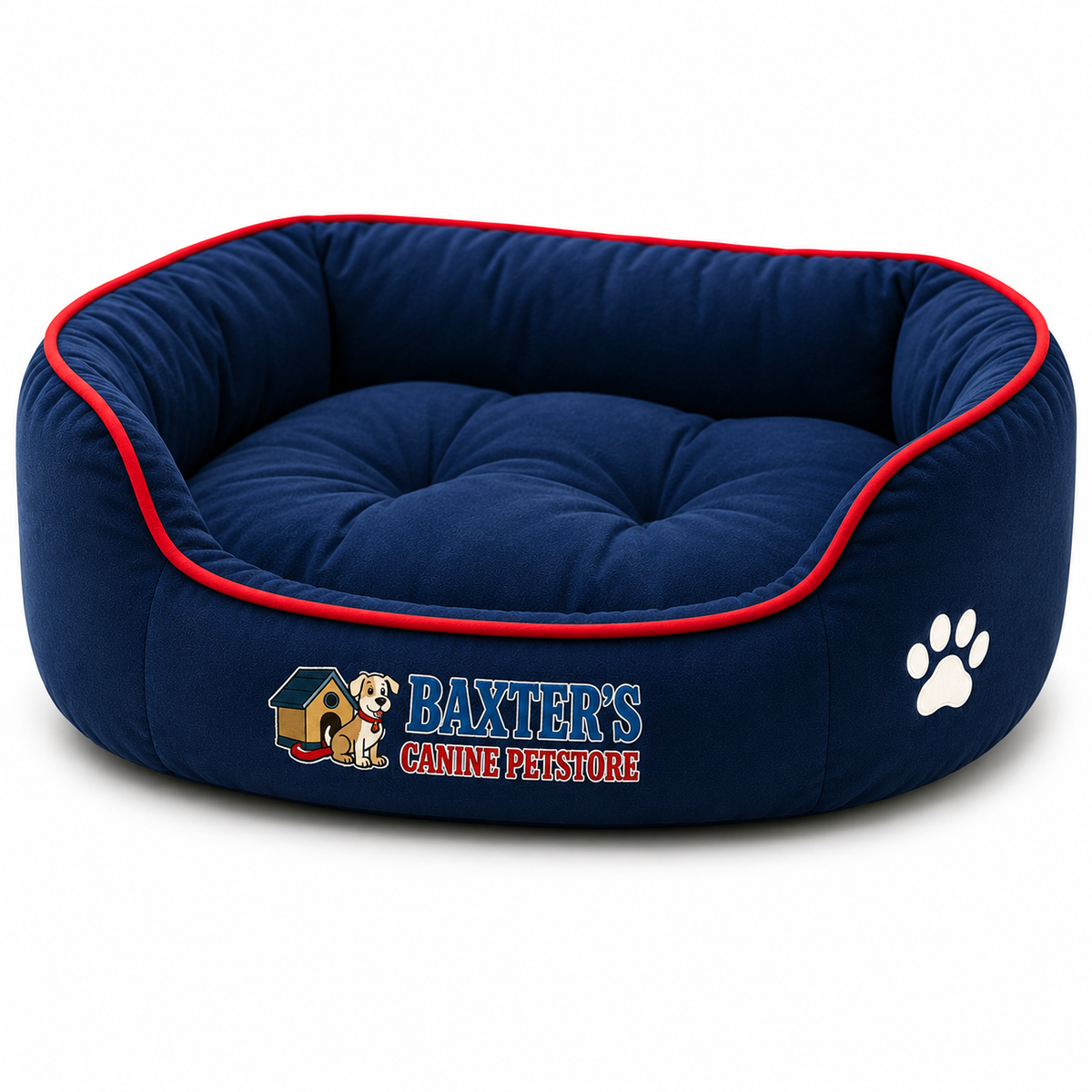 Baxter's Bolster Dog Bed – Navy