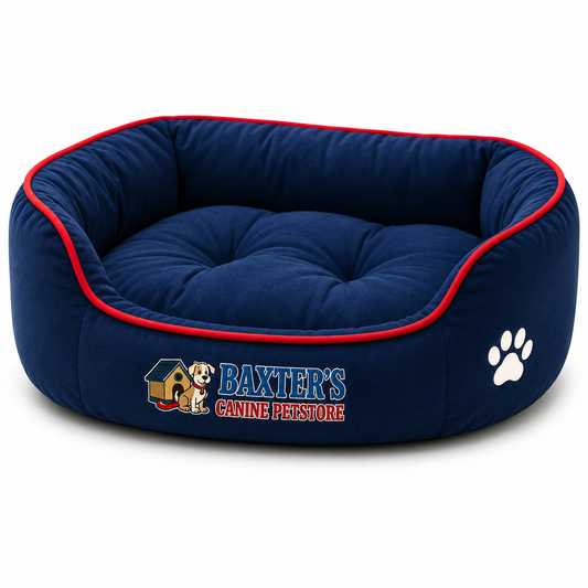 Baxter's Bolster Dog Bed – Navy