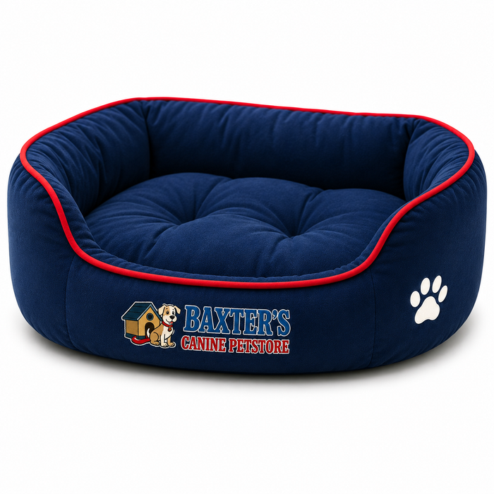 Baxter's Bolster Dog Bed – Navy