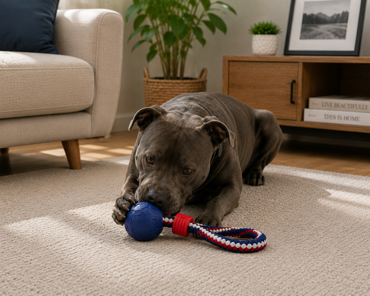 Baxter's Ball on a Rope Dog Toy